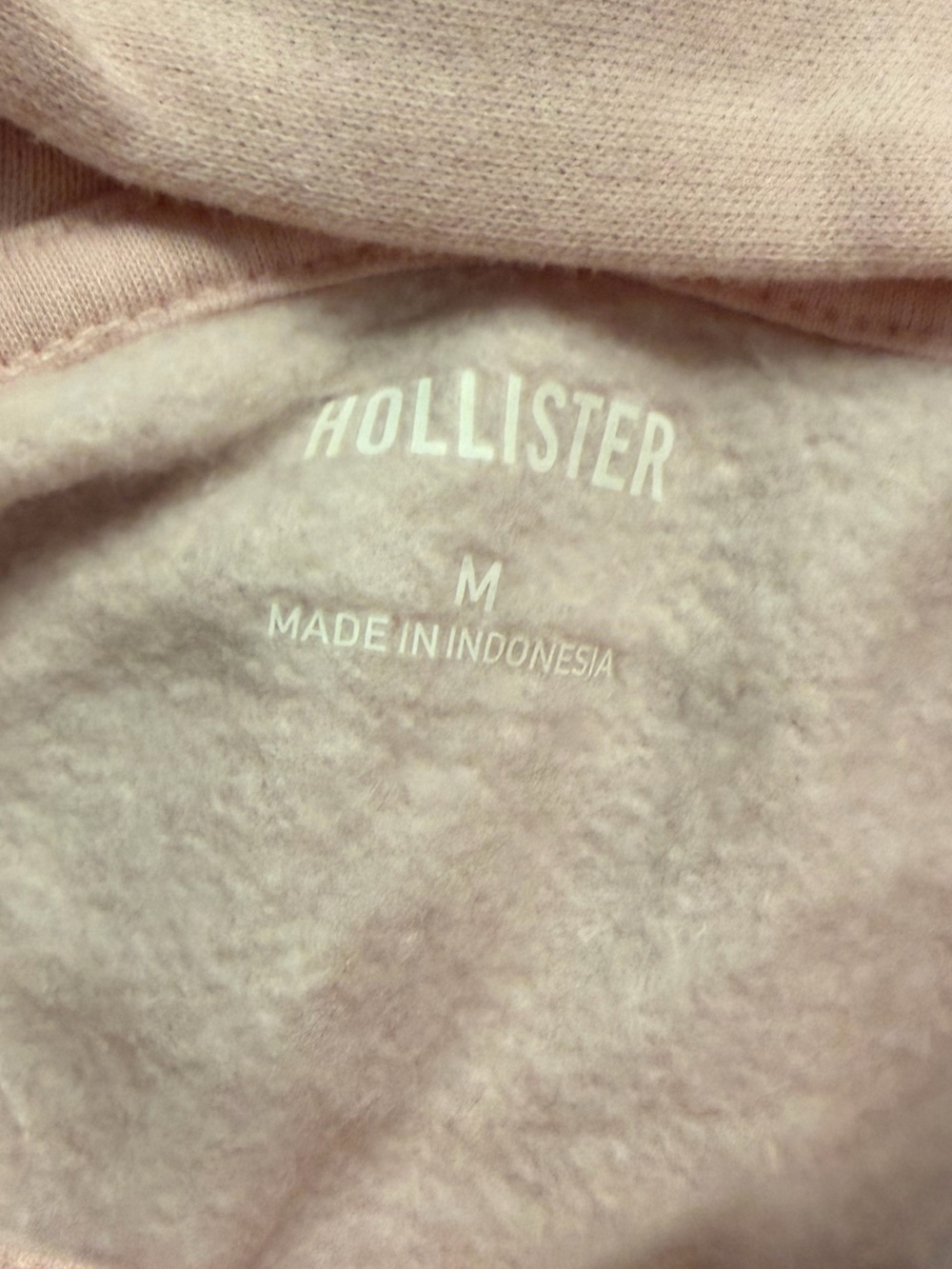 NWT ✨ Hollister Pale Pink Half-Zip Hoodie with Kangaroo Pocket size medium - Picture 7 of 9